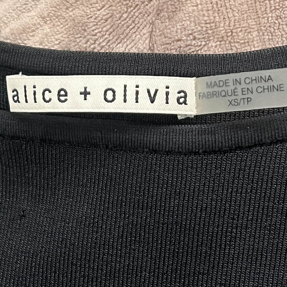 Alice & Olivia Black Abella Puff Sleeve Square Neck Sweater Size XS - Picture 10 of 10